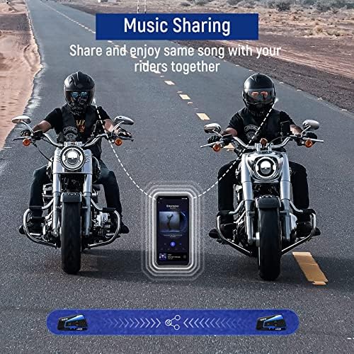 LEXİN 1 pcs B4FM 10 Riders Motosiklet Bluetooth kulaklık ile Müzik Paylaşımı, Kask Bluetooth İnterkom ile Gürültü İptal / FM