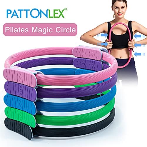 Köpük Kulplu PATTONLEX Pilates Sihirli Daire Kadınlar veya Erkekler için 15 İnç Artı Boyutu Pilates Halkası Yoga Egzersiz Kolları