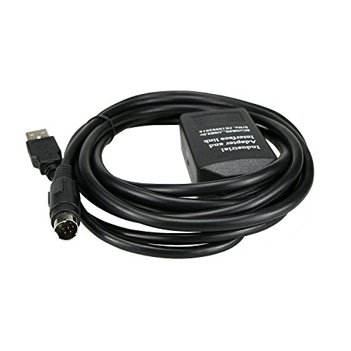 Avanexpress PLC Micrologix Kablo USB Arayüzü Uyumlu PLC Micrologix 1000, 1200, 1400 Serisi USB-1761-CBL-PM02 ile 8 Pin Yuvarlak