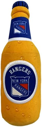 NHL New York Rangers Bira Şişesi Peluş Köpek ve KEDİ Squeak Oyuncak-Şirin Stadyum SODA Şişesi Snack Peluş Oyuncak Köpekler ve