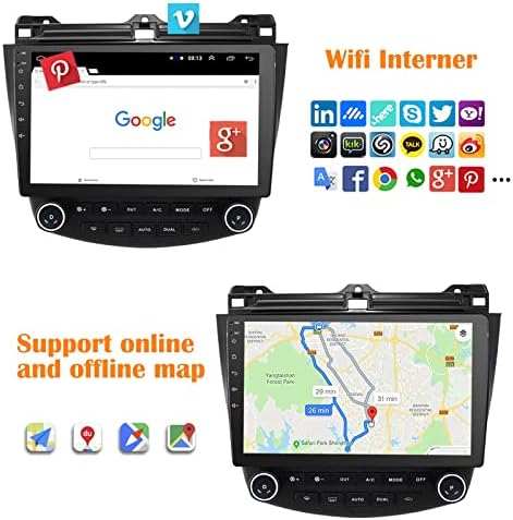Bınıze Android 10 Araba Stereo ile CarPlay&Android Auto10 İnç Dokunmatik Araba Radyo ile Bluetooth Destek GPS Navigasyon/FM/AM/RDS/DSP/Ayna