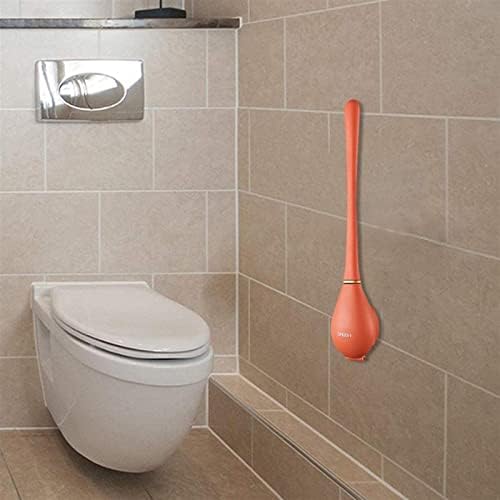 Klozet Fırçası ve Tutucu, Silikon Klozet Temizleyici Esnek Fırça, Duvara Monte Temizleme Tuvalet Fırçası, Banyo Derin Temizlik