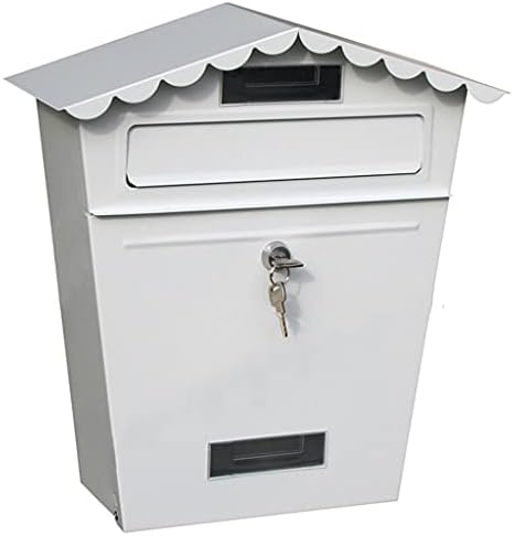 SFFZY Kilitlenebilir Güvenli Posta Mektup Posta Kutusu Vintage Paslanmaz Çelik Metal Posta Kutusu Bahçe Süs Retro Duvara Monte