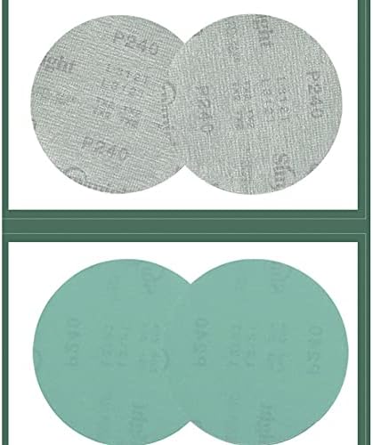 ZTTZX 100 adet 5 İnç Zımpara Disk Zımpara Diskleri 60-1000 Grit Kağıt Zımpara Parlatma Zımpara (Renk: Yeşil, Boyutu: Grit 60)