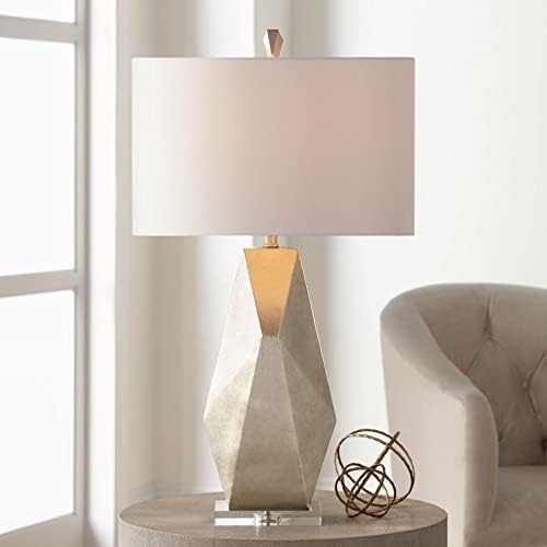 GXDHOME Masa lambası Modern Masa Lambası Altın Geometrik Kapalı Beyaz Gölge Oturma Odası Yatak Odası Başucu Başucu masa lambası