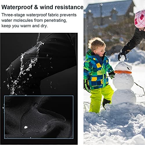 Çocuklar çocuğun Gençlik Rüzgar Geçirmez Su Yürüyüş Kayak Kar Pantolon, Yumuşak Kabuk Genişletilebilir Bel Sıcak Yalıtımlı Pantolon