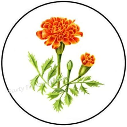 1.5 İnç Kadife Çiçeği Çiçek Çıkartmalar-Kadife Çiçeği Çıkartmalar-Çiçek Çıkartmalar Zarf Mühürler Etiketler - AA61RK (30 Adet)