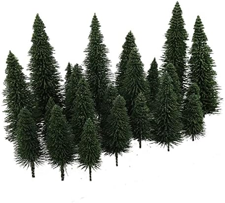 Minyatür Model Oluşturma Kiti 5 cm-12.5 cm Modeli Çam Ağaçları Derin Yeşil Pines Fit için H-O O-N-Z-Ölçekli Modeli Demiryolu