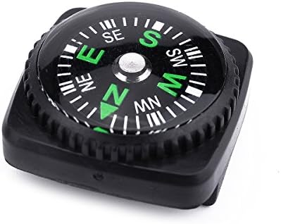 LıangGuı 10 Paket Sert Kabuk Sıvı Dolu Survival Düğme Pusula Seti Survival saat kayışı Paracord Bilezik Siyah
