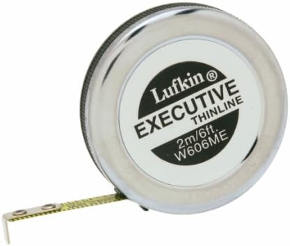 Hilal Lufkin 1/4 x 2m/6' Executive ® İnce Çizgili Sarı Kaplı Cep SAE / Metrik Mezura - W606ME