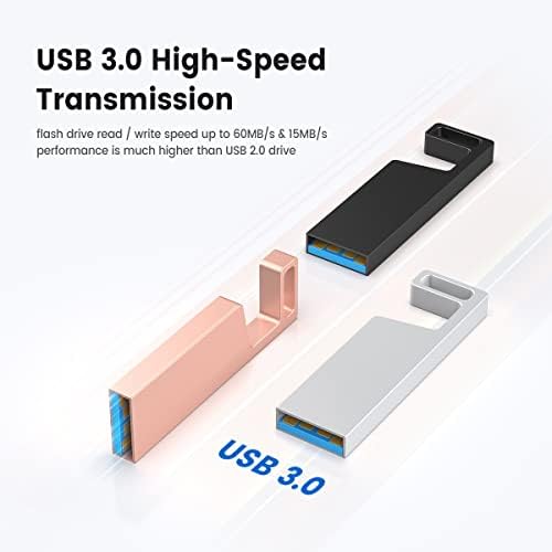 GARMESE 3 paket USB flash sürücü 32GB USB 3.0 başparmak götürmek ile Anahtarlık, 32G 32GB Metal USB sürücü 3.0 bellek sopa Zıp