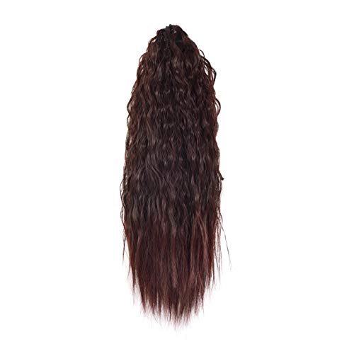 Mabufun Kısa Kıvırcık İpli At Kuyruğu Saç parçası Siyah Kadınlar ıçin Sentetik 14 İnç Kıvırcık Dalga Klip At Kuyruğu uzantıları