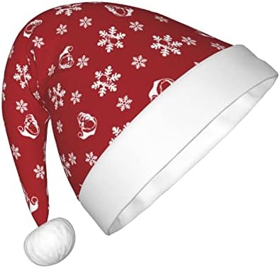 Çocuklar İçin Noel Topları Klasik Santa Şapka, Tatil Parti Malzemeleri İçin Unisex Flanel Noel Tatil Şapka