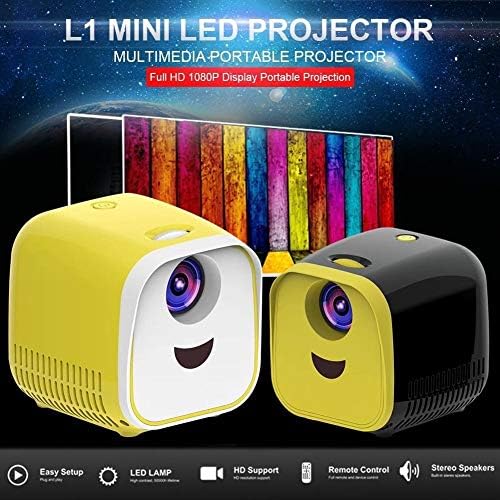 Keke Giyim Mağazası Çocuk Projektörü Mini Mini Etek LED Taşınabilir Ev Hoparlörü Projektörü ABD(Siyah) (Siyah renk)