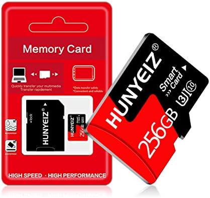 256 GB Micro SD Kart ile Bir SD Kart Adaptörü Sınıf 10 Yüksek Hızlı Micro SD Hafıza Kartı/SD Hafıza Kartları için Kamera, Telefon,