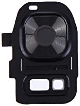 Mopal Cep Telefonu Tamir 10 ADET Arka Kamera Lens kapağı + El Feneri Bracker Değiştirme için Galaxy S7 / G930(Siyah) (Renk: Siyah)