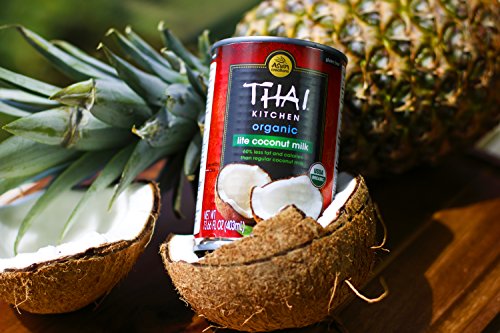 Tayland Mutfağı Organik Şekersiz Hafif Hindistan Cevizi Sütü, 13.66 fl oz (6'lı Paket)