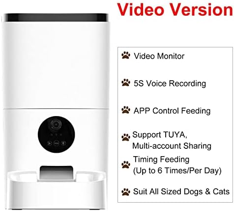 NC 6 L Pet Otomatik Besleyici Kedi köpek maması Dağıtıcı Vedio Sürüm Smart5 S Ses Kaydedici A P P Kontrol Zamanlama Besleme ile