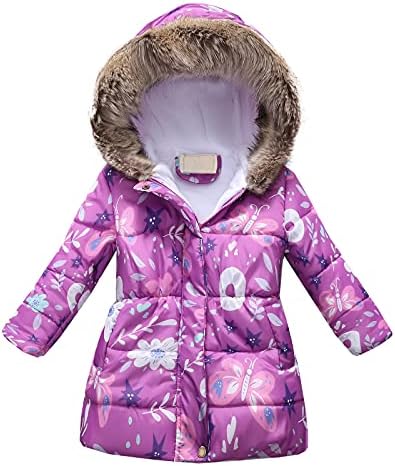 Çocuk Ceketler Kış Kalın Sıcak Parkas Yürüyor Bebek Çocuk Kız Kapşonlu Windproof Coat Dış Giyim Snowboard Ceket