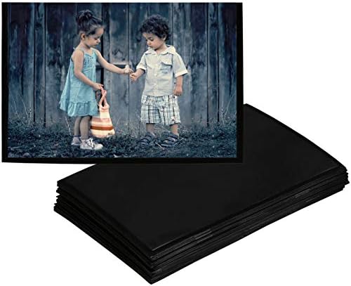 Iconikal Magnetic Photo Sleeves, Siyah, 4 x 6 İnç, 40 Paket