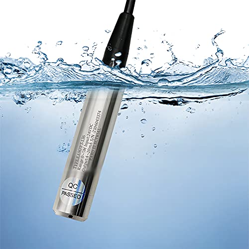 4-20MA Çıkış İntegral Seviye Verici Sıvı Yağ Su Seviye Sensörü Probe 304 Paslanmaz Çelik 0-5 M Tedbir Aralığı ile 6 M Kablo Tespit