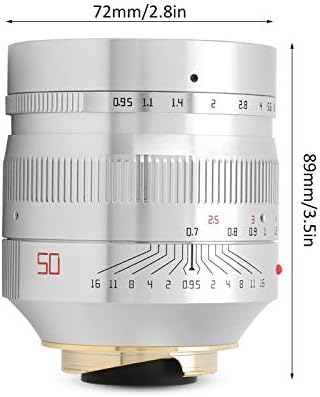 Portre Lens, Alüminyum Alaşım Büyük Diyafram Lens Optik Cam Gümüş Leica M Dağı için Ön Lens Kapağı ile Kadın için Açık Hava Etkinliği