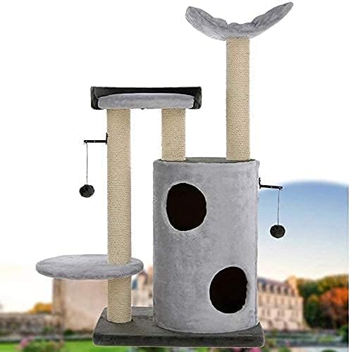 Haieshop Kedi Ağacı tırmalama sütunu Kedi Kulesi Kedi Kumu Entegre Çöp Kedi Tırmanma Çerçeve Kedi Atlama Platformu 715