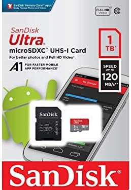 Ultra 1 TB microSDXC, SanFlash ve SanDisk (A1/C10/U1/8 k/120MBs)tarafından Doğrulanan Spıce Mobile Mı-550 Plus için Çalışır