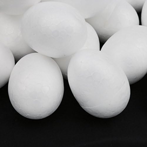 harayaa 5/10 / 50x Beyaz Modelleme Polistiren Köpük Yumurta Çocuk El Sanatları-Beyaz, 5cm