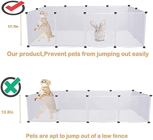 Küçük Pet Oyun Parkı Kapalı Plastik Çit Hayvan Kalem DIY Modüler Kapalı Yard Kafes Sandık Kulübesi Çit Küçük Hayvanlar için Kobay,