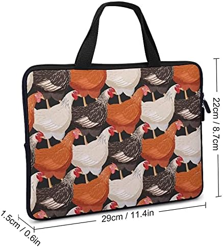 Renkli Tavuklar Laptop çantası Su Geçirmez Taşıma Çantaları Evrak Çantası Dizüstü/E-Kitap/Tablete Uyar (10 inç-17 inç, 5 boyut)