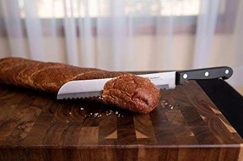HUMBEE Chef 8 İnç, Tırtıklı Ekmek Bıçağı, Siyah