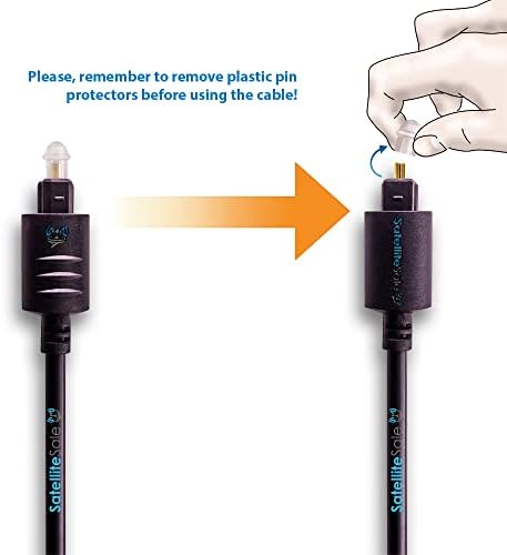Uydu Dijital Toslink SPDIF Ses Fiber Optik Kablo PVC Siyah Kordon (1.5 feet)