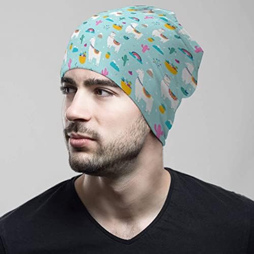AKICLIA Unisex 3D Baskı Örgü Bere Şapka Kafatası Kap Yumuşak Sıcak Sıkı Kaflı Şapka Erkekler Kadınlar ıçin Gençler Erkek Kız