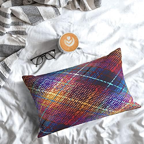 Diagonal-Abstract-Plaid-Bed Yan Yastıklar ve Sırtüstü Hipoalerjenik Yastıklar