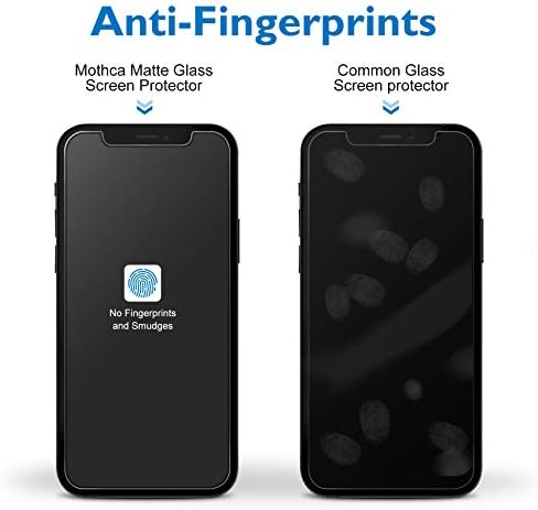 2 Paketi Mothca Mat Ekran Koruyucu için iPhone 12 Pro Max Anti-Parlama ve Anti-Parmak İzi Temperli Cam Şeffaf Film Vaka Dostu