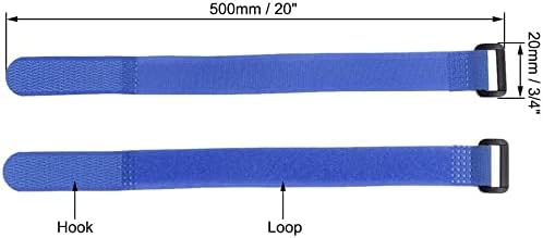 KFıdFran 20 adet Kanca ve Döngü Sapanlar, 3/4-inç x 20-inç Sabitleme Sapanlar Kullanımlık Sabitleme Kablo Bağı(Mavi) (20 Stück