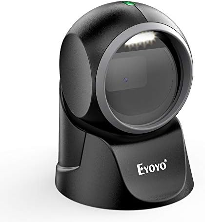 Eyoyo 1D 2D Masaüstü Barkod Tarayıcı, Otomatik Algılama Tarama ile Çok Yönlü Eller Serbest Barkod Okuyucu QR Ekran Tarama Platformu