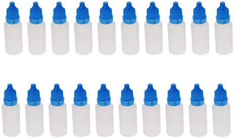 Bettomshin 50 Pcs geniş ağız reaktif şişeleri, 58x8. 5mm/ 2. 28x0. 33 (Uxg)15 ml PE plastik Sıvı sızdırmazlık şişe, silindir