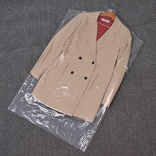 ZHANGM 50 adet 60100 cm Giysi Tozluk Tek Kullanımlık Toz Takım Çantası Su Geçirmez Konfeksiyon Çanta Dolap Asılı Giyim Ceket
