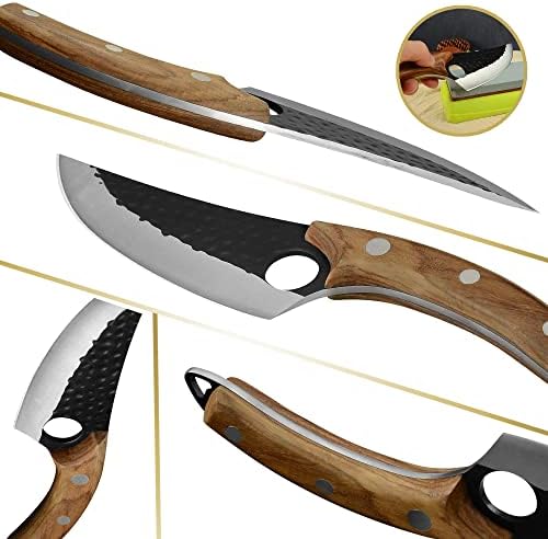 XYJ TAM TANG Cleaver Boning Mutfak Bıçağı Çin Sebze Bıçakları Dövme kasap bıçağı İle Taşıma Kılıf İçin Ev Mutfak veya Kamp