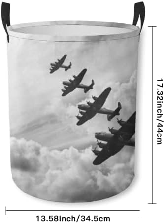 Depolama Sepeti, Retro Görüntü Lancaster Bombardıman Jetleri gelen Savaş Kraliyet Hava Kuvvetleri Bulutlar Uçak, Katlanabilir