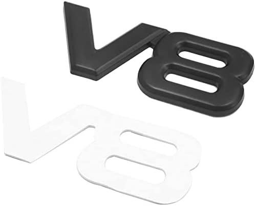 EuisdanAA Black Metal V6 Pattern Adhesive Car Vehicle Badge Emblem Sticker Decoration(Decoración adhesiva de la etiqueta engomada