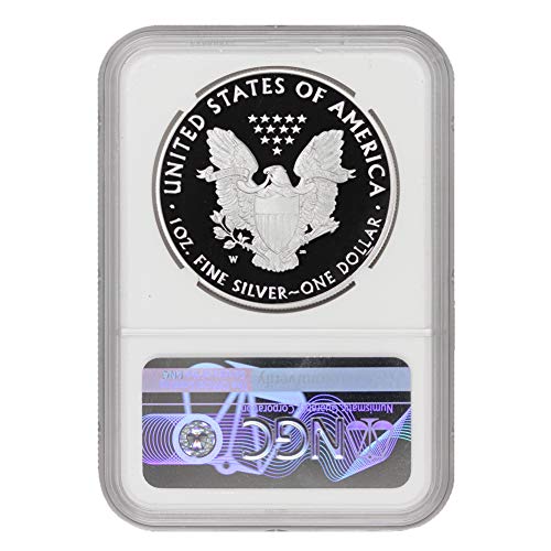 2021 W 1 oz Proof Amerikan Gümüş Kartal PF-70 Ultra Cameo (Hanedan Kartal T-1 - Erken Sürümler) CoinFolio tarafından $ 1 PF70UCAM