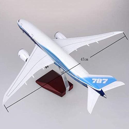 1/130 Ölçekli 47 CM Uçak Boeing B787 Model oyuncak uçak Tabanı ile ışık tekerlekler die-cast Plastik Reçine Alaşım Uçak ile led