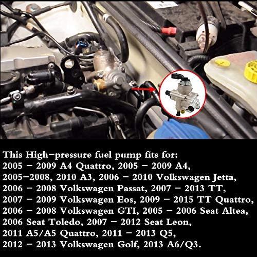 Parça HPP0004 Doğrudan Enjeksiyon Için Yüksek Basınçlı Yakıt Pompası A3 A4 A5 TT Q5 Q3 VW Jetta Passat Golf Eos GTI Seat Altea