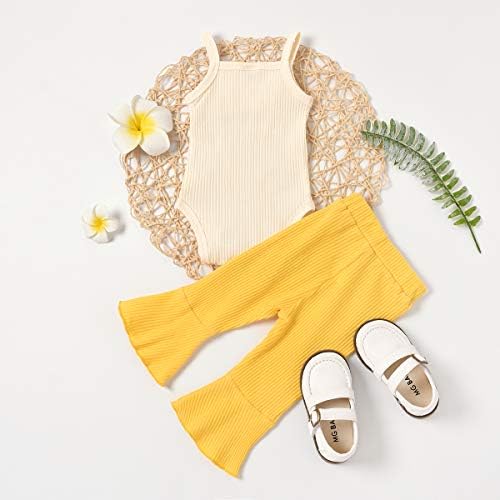 bilison Yenidoğan Bebek Kız Giysileri Düz Renk Sling Romper + Fişekleri 2 ADET Bebek Kız Yaz Kıyafetler