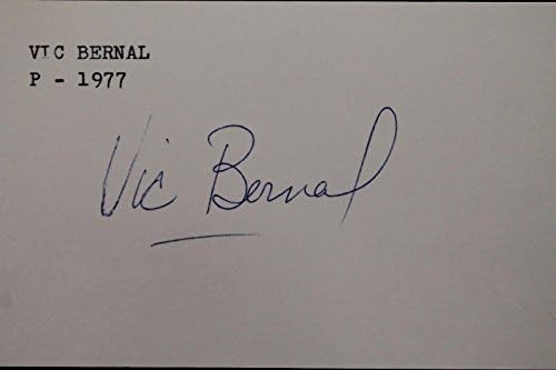 Vic Bernal Padres 1977 (ö.06) İmzalı 3x5 İmzalı İndeks Kartı JSA 17D-MLB Kesim İmzaları