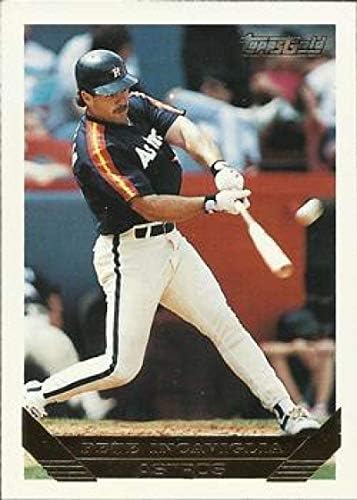 1993 Topps Altın Beyzbol 7 Pete Incaviglia Houston Astros Topps Şirketinden Resmi MLB Ticaret Kartı