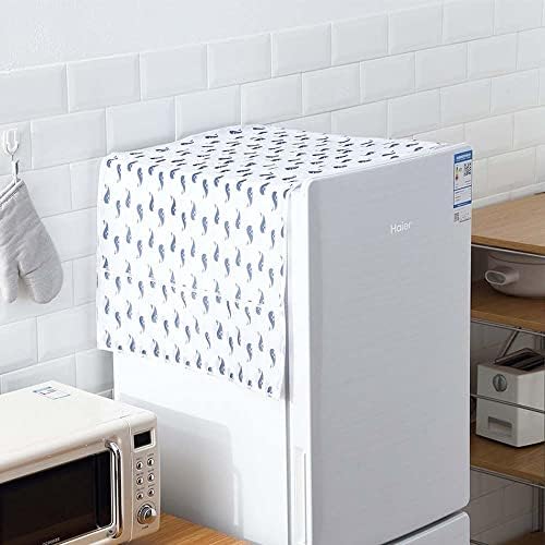 ERSHIQI Buzdolabı Toz Geçirmez Kapak Çok Amaçlı Çamaşır Makinesi Üst Kapak ile Buzdolabı Depolama Organizatör Çanta, 51(Mavi)